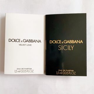 ドルチェアンドガッバーナ(DOLCE&GABBANA)のドルガバ　香水　サンプル　2種類セット　ベルベット　シシリー　ラブプールファム (香水(女性用))