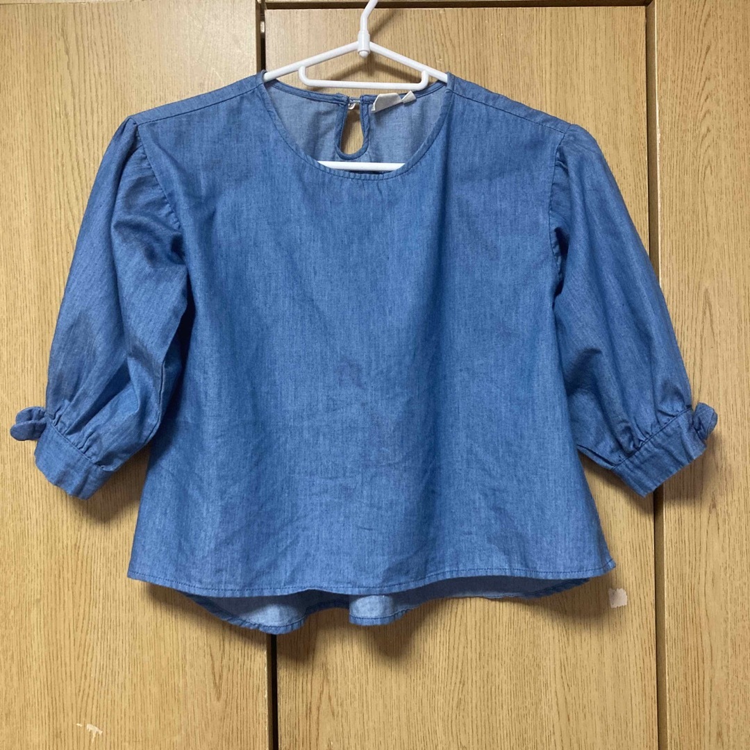 七分袖　ブラウス　130サイズ キッズ/ベビー/マタニティのキッズ服女の子用(90cm~)(ブラウス)の商品写真