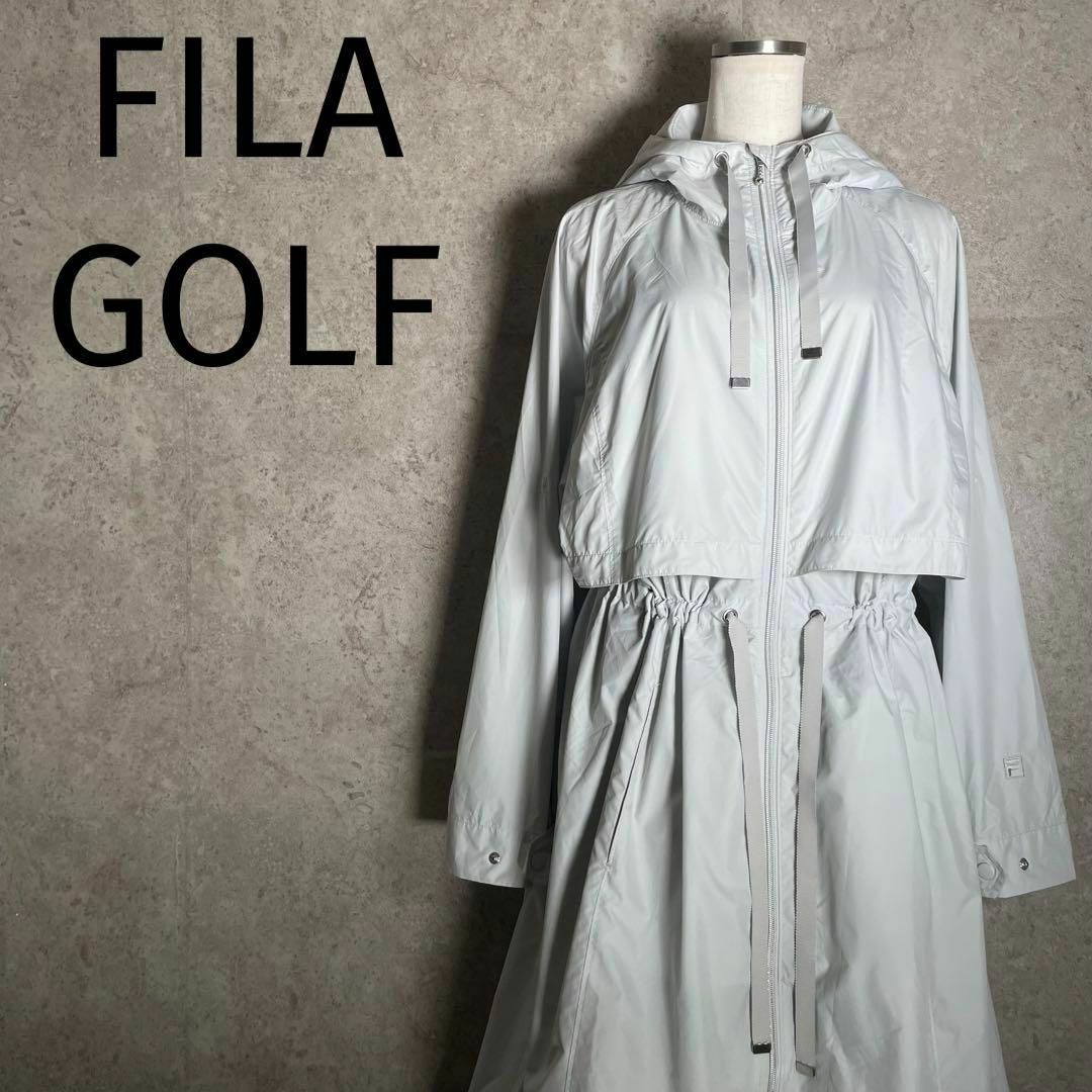 FILA GOLF ナイロン デザイナーコート 収納可能 ゴルフウェアapiスポーツブランド