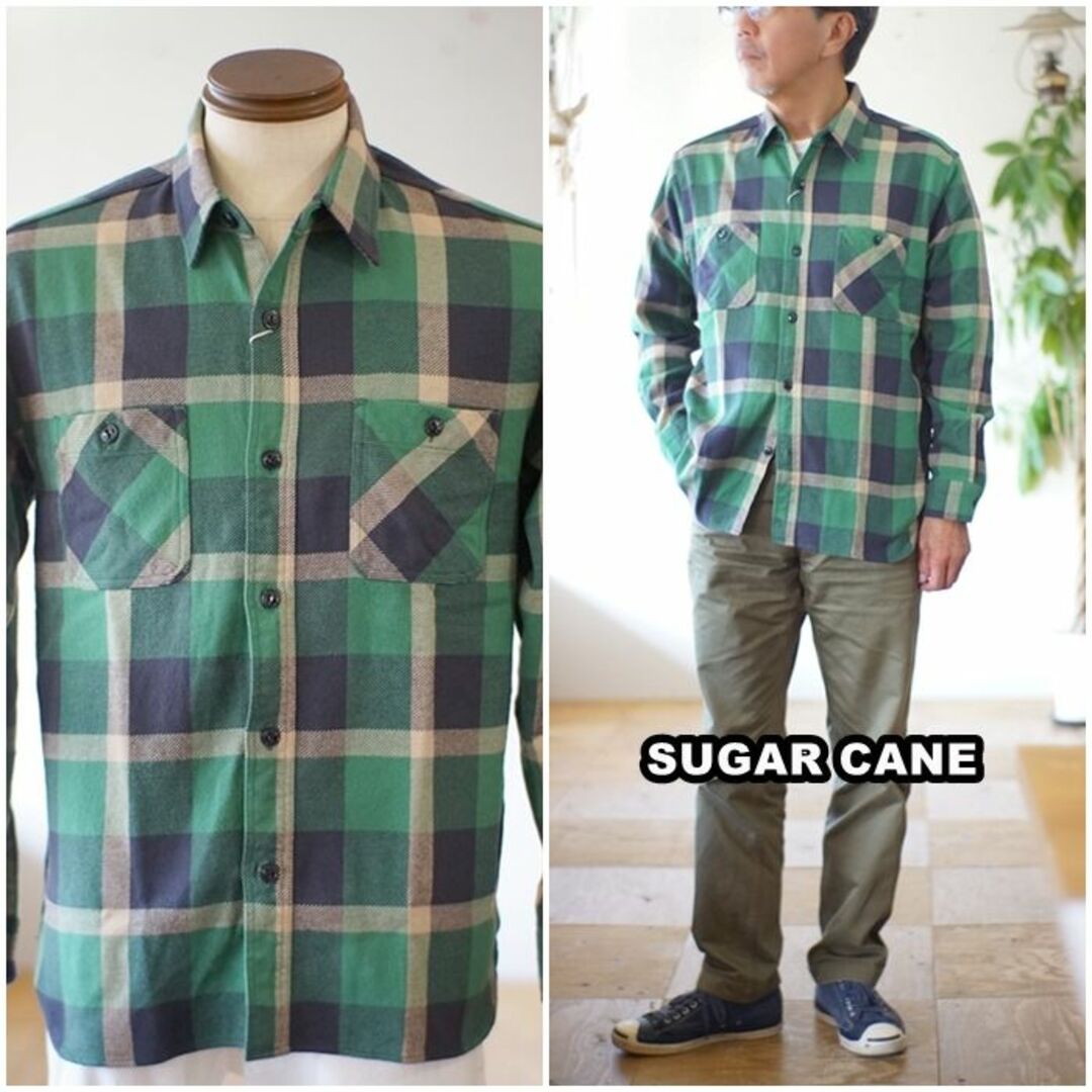 SUGARCANE シュガーケーン　チェックネルシャツ　ワーク 29156 L