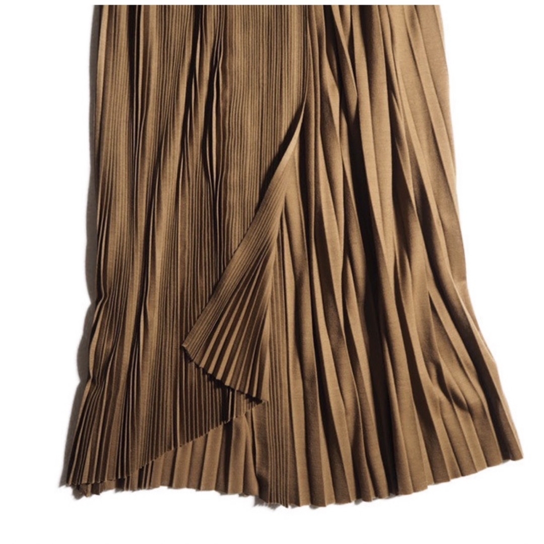 ATON(エイトン)のATON エイトン  プリーツラップスカートcaban bacca フミカウチダ レディースのスカート(ロングスカート)の商品写真
