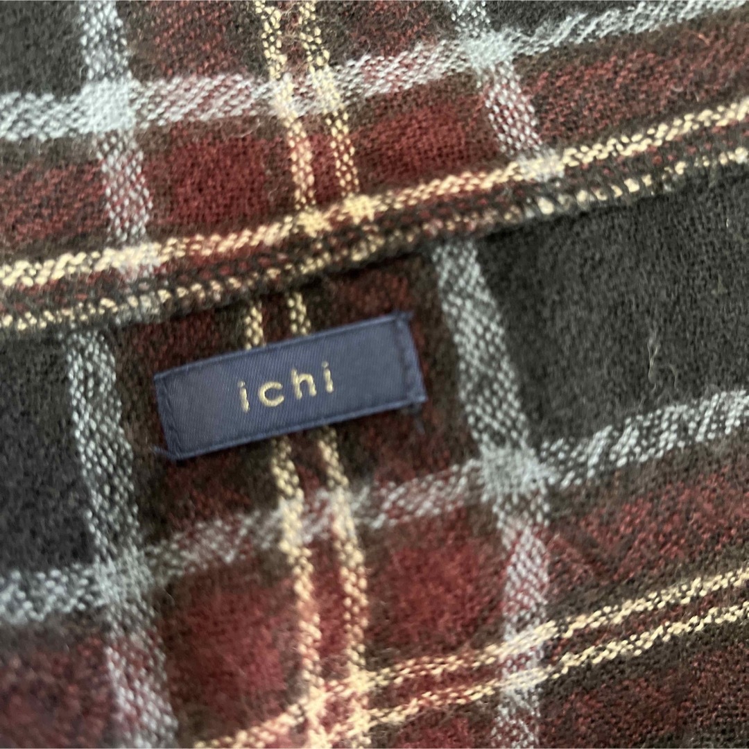 ichi(イチ)のチェック　カーディガン　ウール100 レディースのトップス(カーディガン)の商品写真