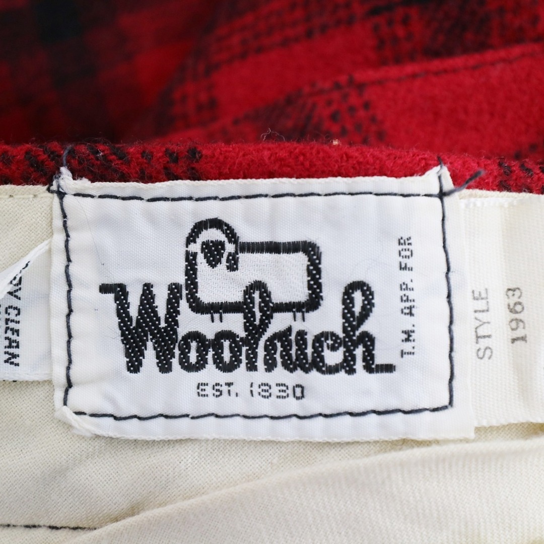 70年代 WOOLRICH ウールリッチ ハンティング パンツ ロケットタロン チェック柄 レッド (メンズ Lサイズ相当)   O4804 8