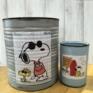 スヌーピー(SNOOPY)の☆しゅう様専用☆SNOOPY　リメイク缶　③⑤(プランター)