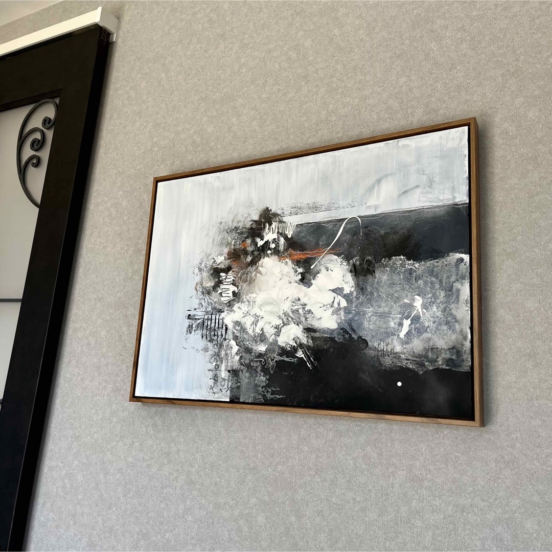 現代アート 70×50㎝ フレーム付き アート モダン 絵画 抽象画