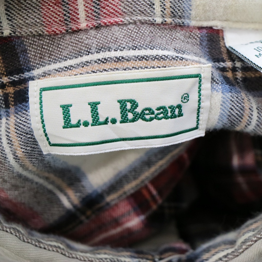 OLD L.L.BEAN エルエルビーン 裏地 チェック 厚地 長袖 シャツ M