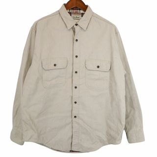 SALE/ 90年代 USA製 L.L.Bean エルエルビーン ハンティング 長袖シャツ ミリタリー ガンパッチ付き カモ (メンズ XL) N5858