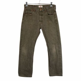 リーバイス(Levi's)のLevi's リーバイス 501 デニムパンツ アメカジ カラー ストレート ボタンフライ ブラウン (メンズ 33/32) 中古 古着 O4839(デニム/ジーンズ)