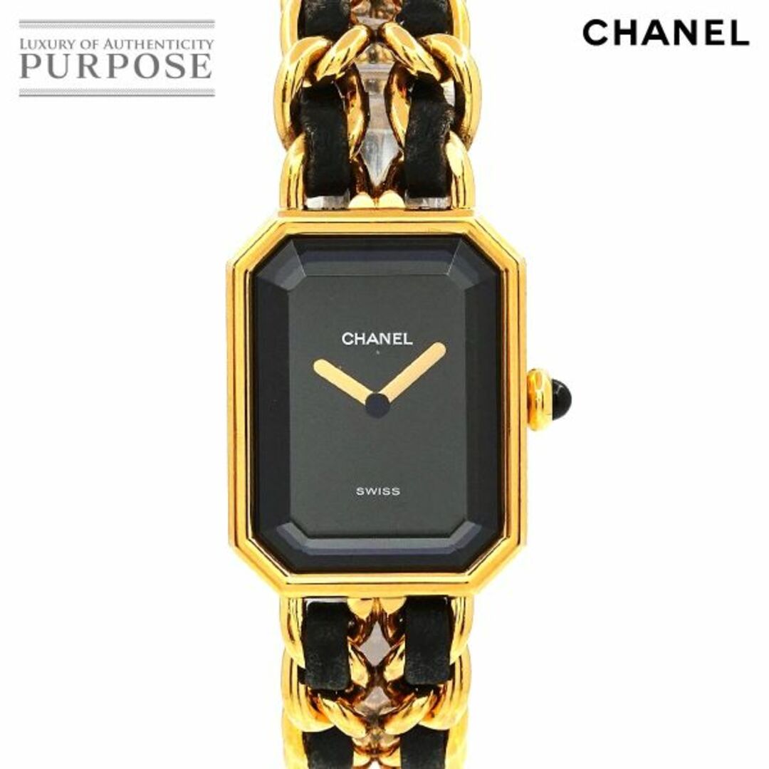 シャネル CHANEL プルミエール Sサイズ H0001 ヴィンテージ レディース 腕時計 ブラック 文字盤 ゴールド ウォッチ Premiere VLP 90204227