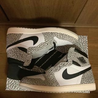 ジョーダン(Jordan Brand（NIKE）)のNike air jordan 1 white cement 32cm セメント(スニーカー)