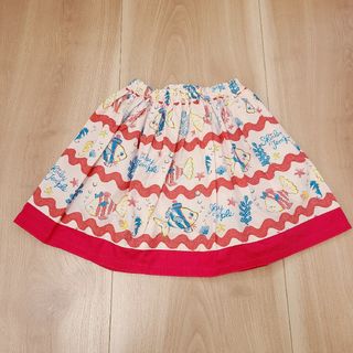 668【130】シャーリーテンプル おさかな スカート 赤 アカ