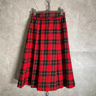 日本製 昭和レトロ ヴィンテージ スカート タータンチェック パンク リボン付き