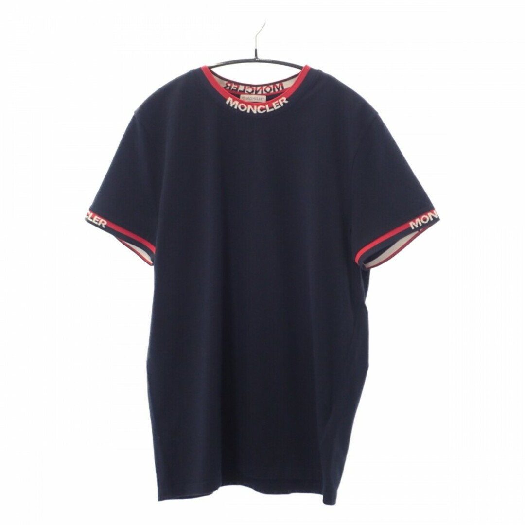 【Aランク】Moncler モンクレール MAGLIA モックネックTシャツ 半袖 トップス E10918000700 87296 コットン ブラック Sサイズ【ISEYA】