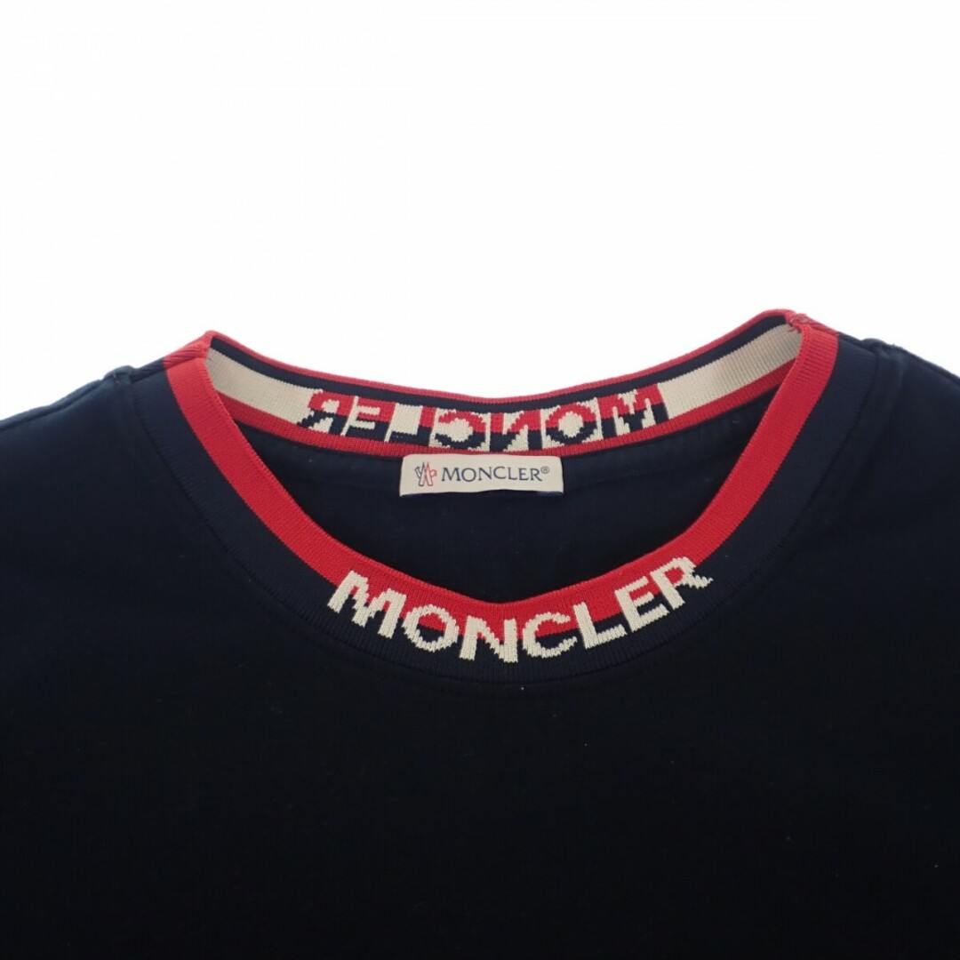 【Aランク】Moncler モンクレール MAGLIA モックネックTシャツ 半袖 トップス E10918000700 87296 コットン ブラック Sサイズ【ISEYA】