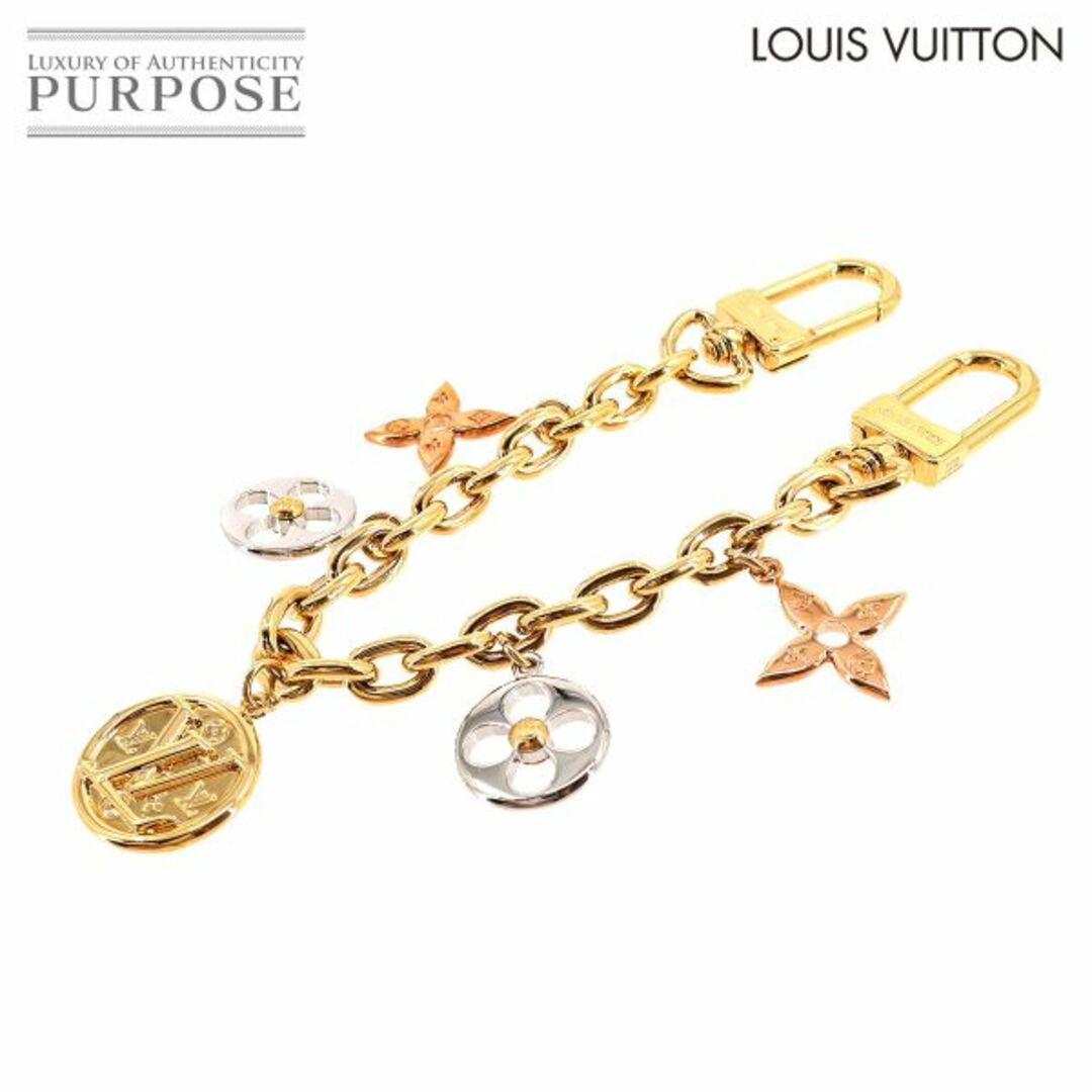 未使用 展示品 ルイ ヴィトン LOUIS VUITTON ナノグラム ファミリー バッグチャーム ゴールド シルバー M01001 VLP 90205911