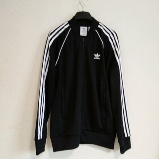 アディダス(adidas)の【adidas】ジャージ上 メンズ 黒 O(XL) 3本ライン(ジャージ)