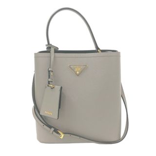 プラダ(PRADA)の　プラダ PRADA パニエ サフィアーノレザー ハンドバッグ 1BA212 グレー レザー レディース 2wayハンドバッグ(ハンドバッグ)