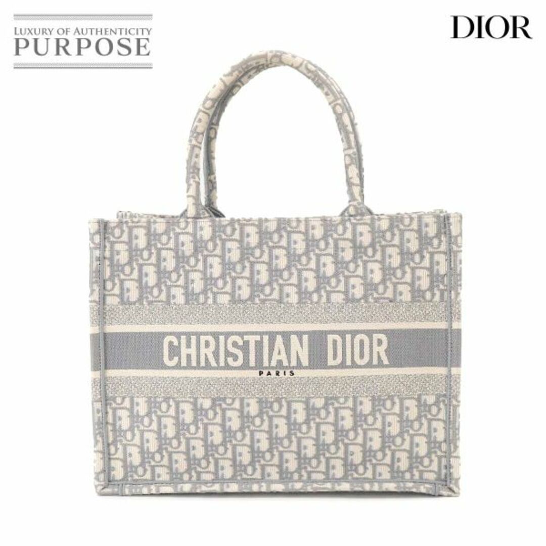 Christian Dior(クリスチャンディオール)の新品同様 クリスチャン ディオール Christian Dior オブリーク ブック トート ミディアム バッグ キャンバス グレー VLP 90206669 レディースのバッグ(トートバッグ)の商品写真