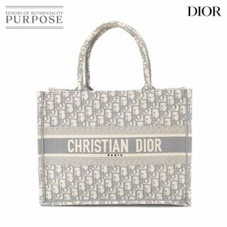 クリスチャンディオール(Christian Dior)の新品同様 クリスチャン ディオール Christian Dior オブリーク ブック トート ミディアム バッグ キャンバス グレー VLP 90206669(トートバッグ)