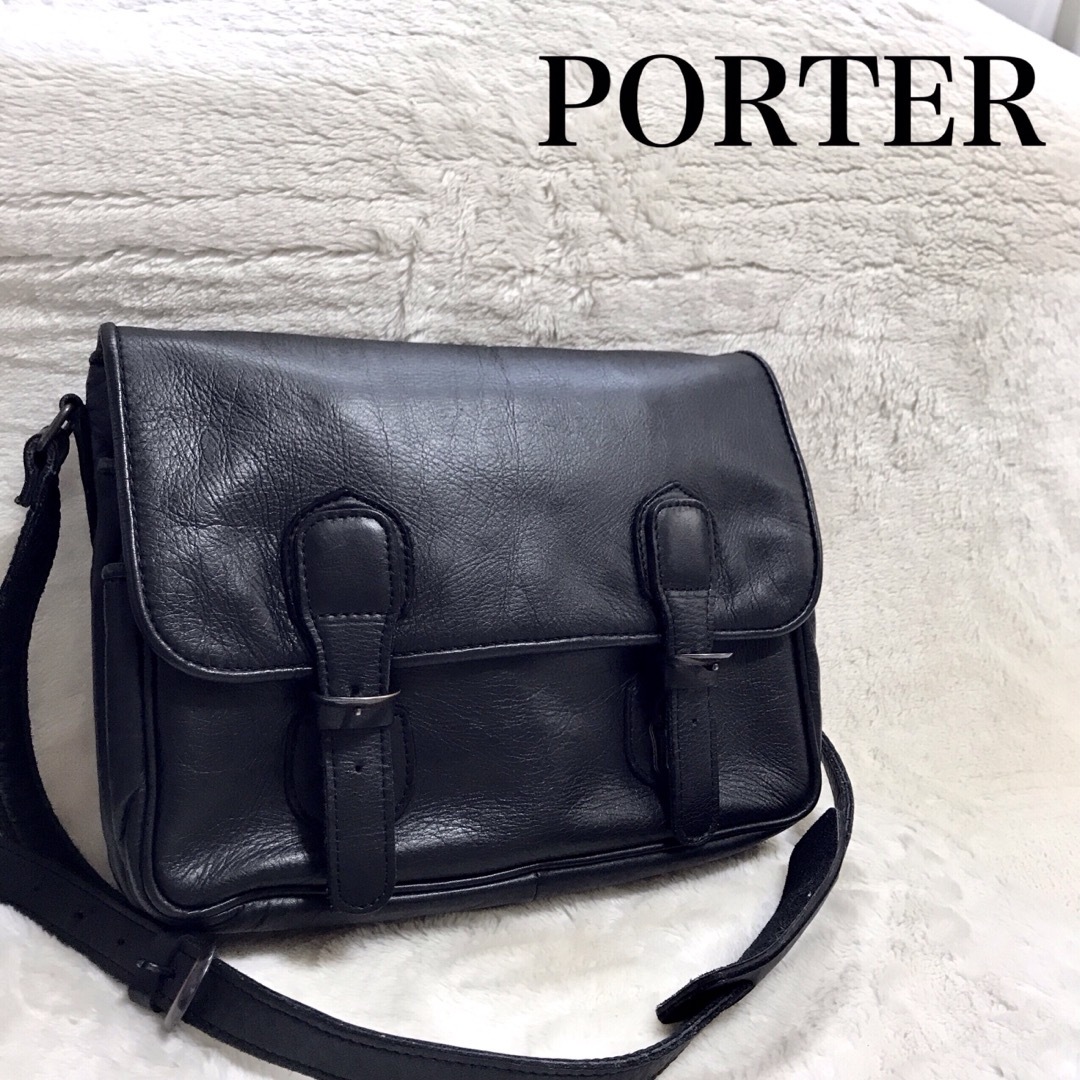 PORTER - 美品 PORTER オールレザー メッセンジャーバッグ バロン ...