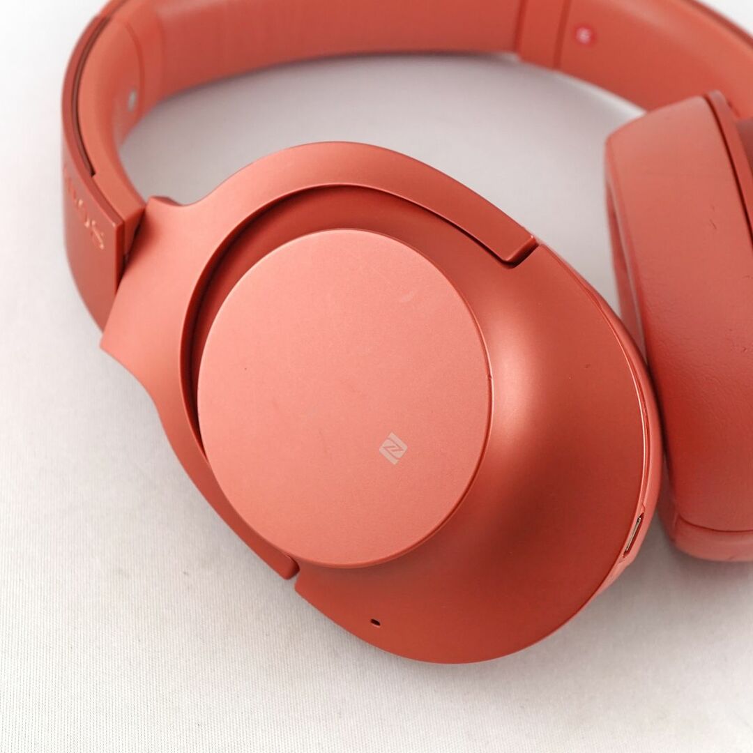 SONY h.ear on 2 Wireless NC WH-H900N ワイヤレスヘッドホン USED品 ノイズキャンセリング ハイレゾ 外音取込 マイク レッド 完動品 V9079 3