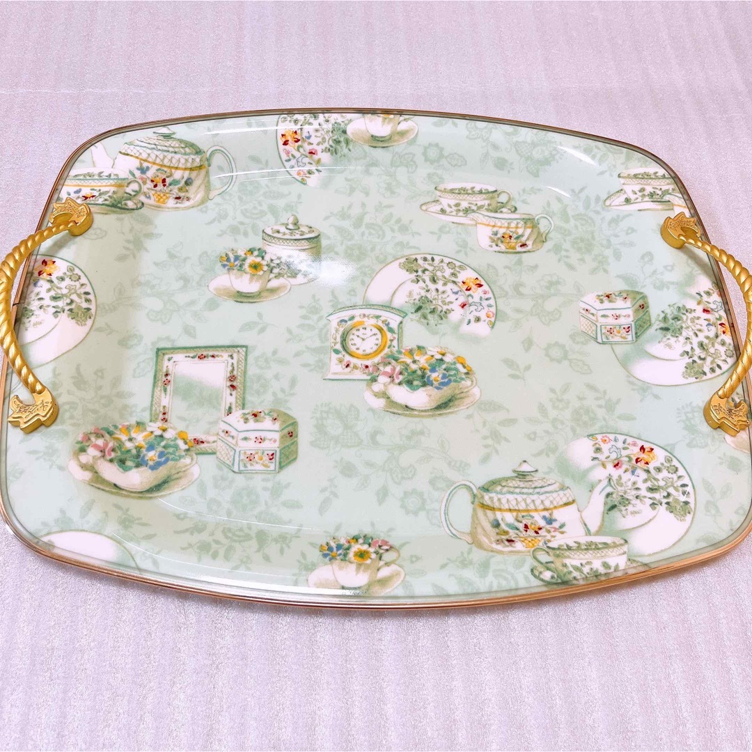 入荷中 MINTON - MINTON ミントン トレー グリーン スタイリッシュ テーブル用品