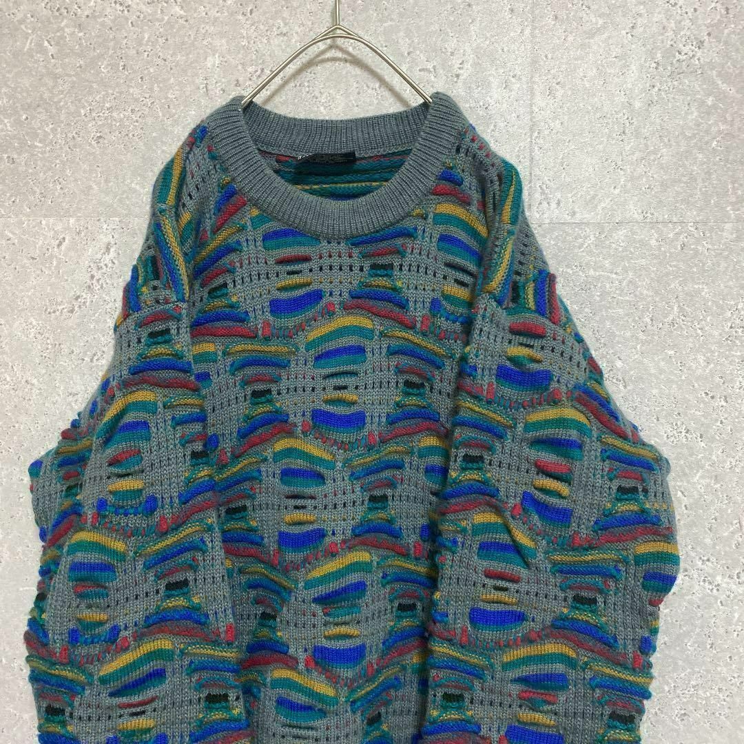 COOGI - 90S クージー COOGI 3Dニット メンズ S 古着 柄ニット 菅田将
