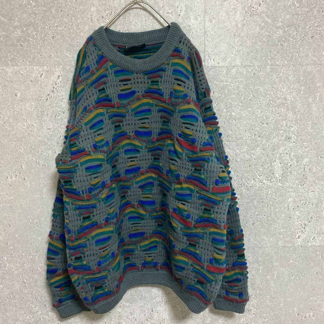 COOGI - 90S クージー COOGI 3Dニット メンズ S 古着 柄ニット 菅田将