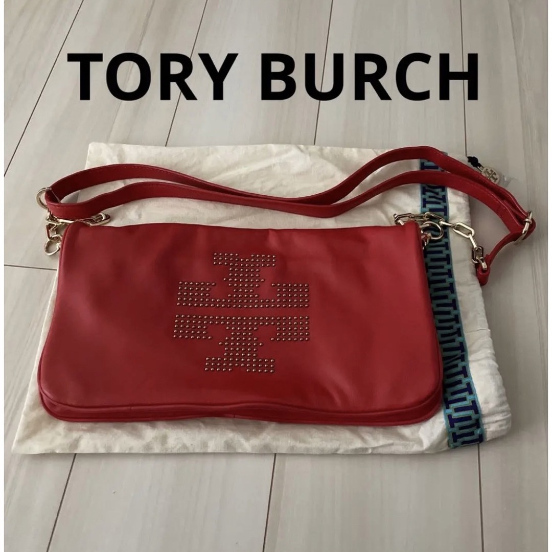 Tory Burch leather レザーバッグ　ショルダー　赤