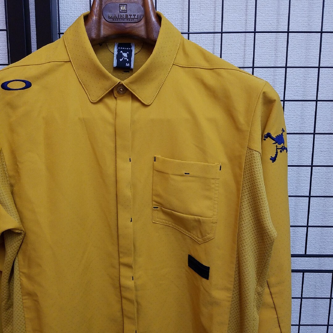 17FW OAKLEY GOLF 比翼ボタン Skull L/S Shirts