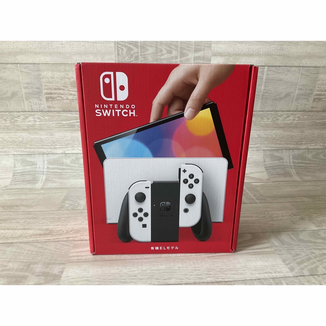 【新品未使用・送料込み】Switch本体有機EL JCホワイト 購入店舗印ありニンテンドースイッチ