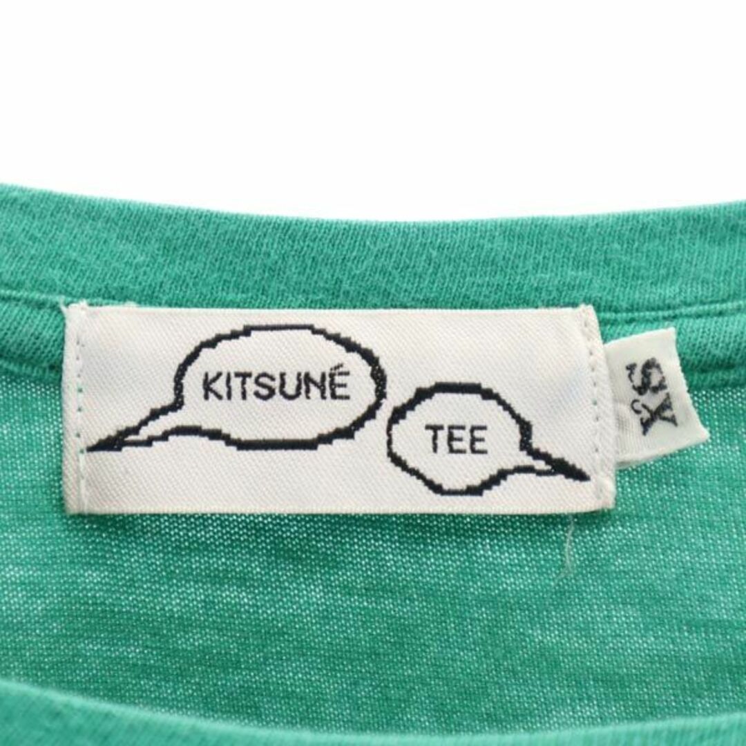 キツネティー プリント 半袖 Tシャツ XS グリーン系 Kitsune' Tee 日本製 メンズ   【231002】 メール便可 6