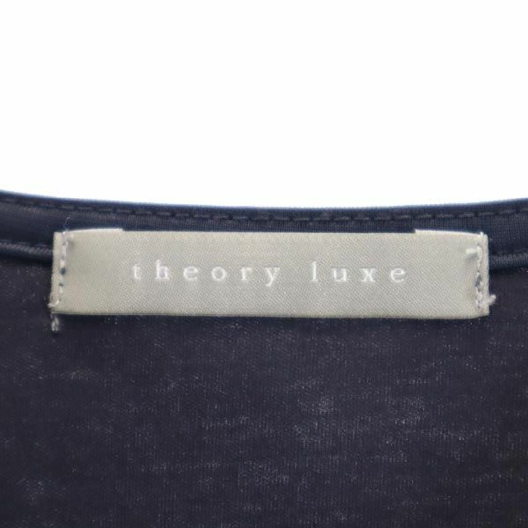 Theory luxe(セオリーリュクス)のセオリーリュクス 半袖 Vネック カットソー 38 ネイビー theory luxe 日本製 Tシャツ レディース 【中古】  【231002】 メール便可 レディースのトップス(カットソー(半袖/袖なし))の商品写真