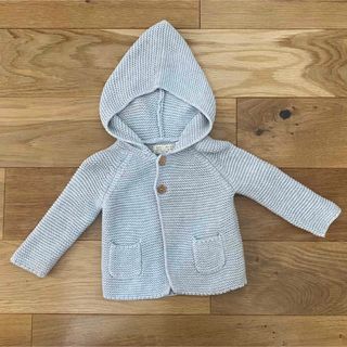 ザラキッズ(ZARA KIDS)のまどい様⭐︎ZARA mini  ニットカーディガン　ブルーグレー　68cm(カーディガン/ボレロ)