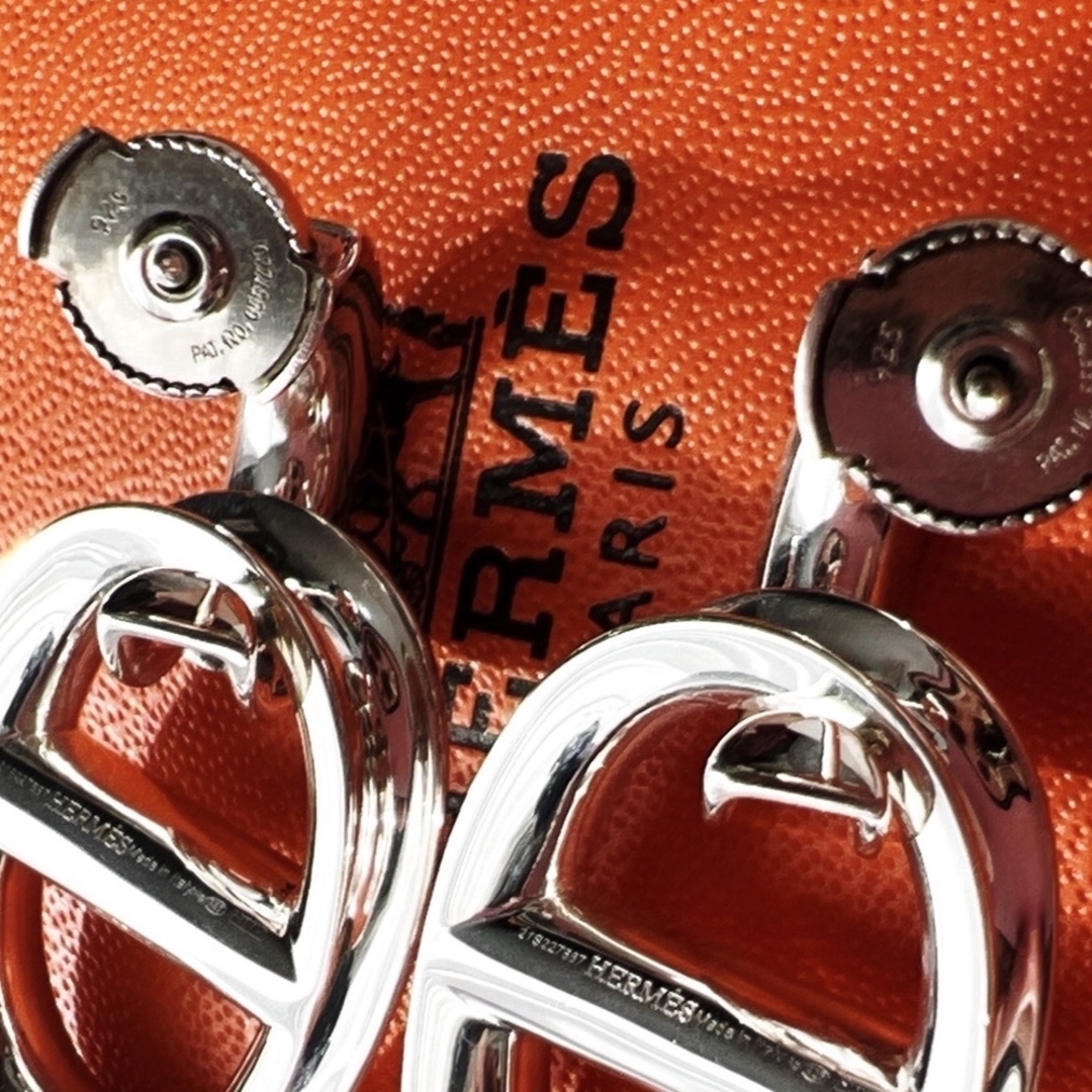 美品 HERMES エルメス レポンス シルバー シェーヌダンクル ピアス
