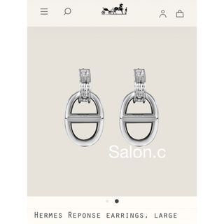 美品　HERMES エルメス　レポンス　シルバー　シェーヌダンクル　ピアス