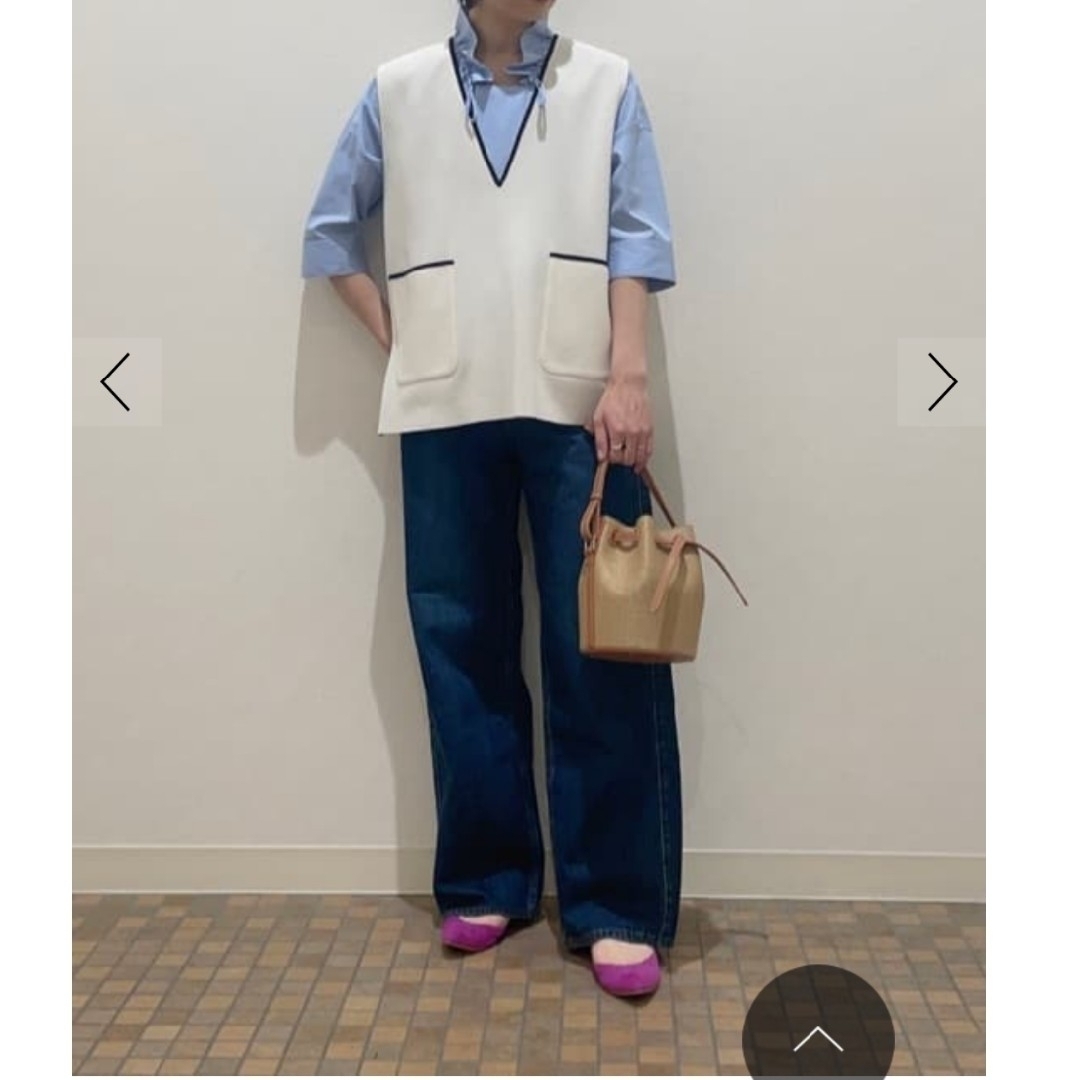 Ballseyミラノリブ Vネックチュニックベスト