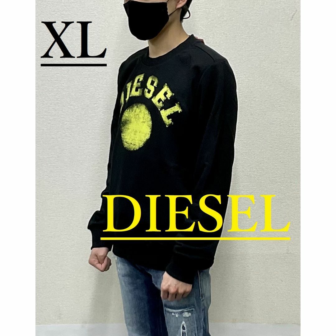 DIESEL(ディーゼル)のディーゼル　スウェット　トレーナー　0123　ブラック　XLサイズ　A08685 メンズのトップス(スウェット)の商品写真