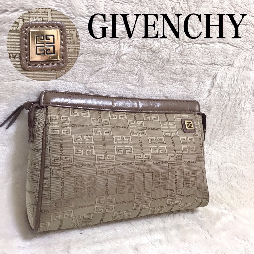 GIVENCHY - GIVENCHY 総柄 ジャガード セカンドバッグ クラッチバッグ