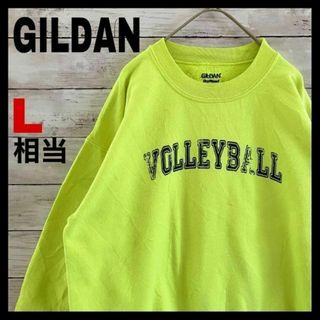 ギルタン(GILDAN)の860 US古着 GILDAN アーチロゴ バレーボール ネオン スウェット(スウェット)