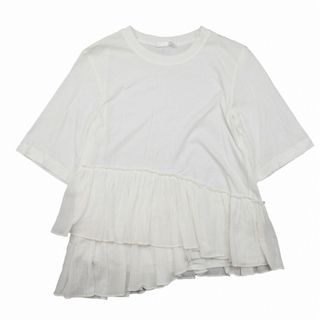 クロエ(Chloe)のクロエ CHLOE Tシャツ ガーゼ素材 ティアード フリル ペプラム XS 白(Tシャツ(半袖/袖なし))