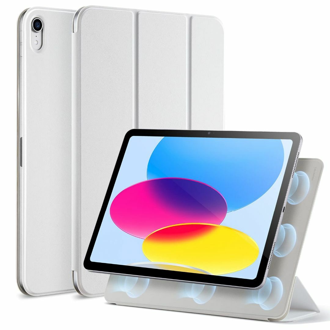 色:ホワイトESR iPad 第10世代 ケース 2022対応 10.9イン
