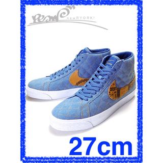 シュプリーム(Supreme)のメンズ スニーカー ブルー Supreme シュプリーム  Supreme/NIKE SB Z00M BLAZER MID QS 2 DX8421-400 シュプリームナイキSBズームブレーザーミッド クイックストライク2 se997r(スニーカー)