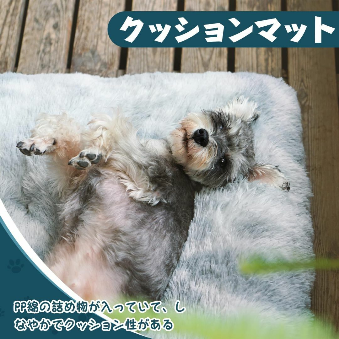 【色: ホワイトグレー】ペット用クッション 犬 猫 ベッド クッション マット