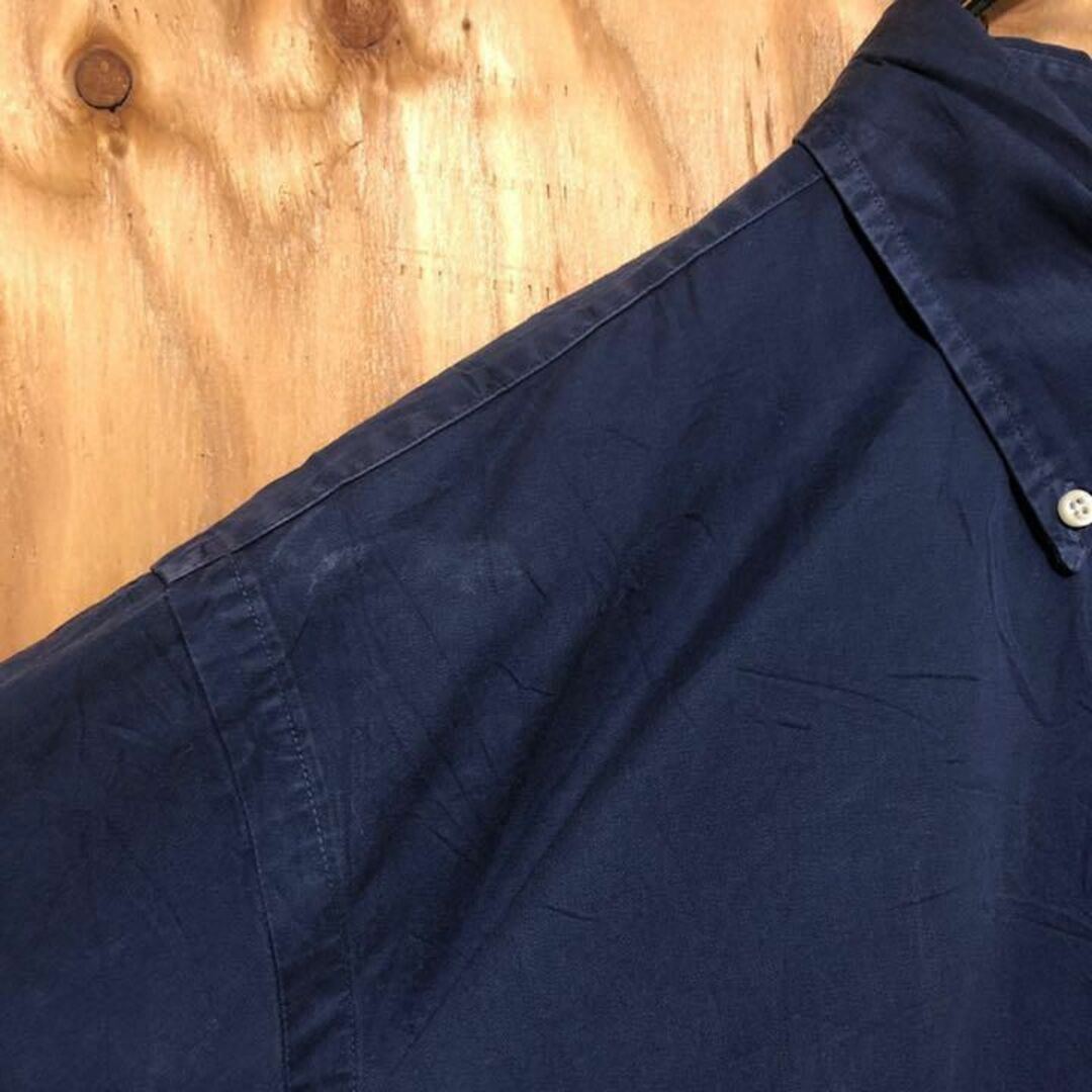 ネイビー ボタンダウン ポロラルフローレン USA古着 90s シャツ 単色