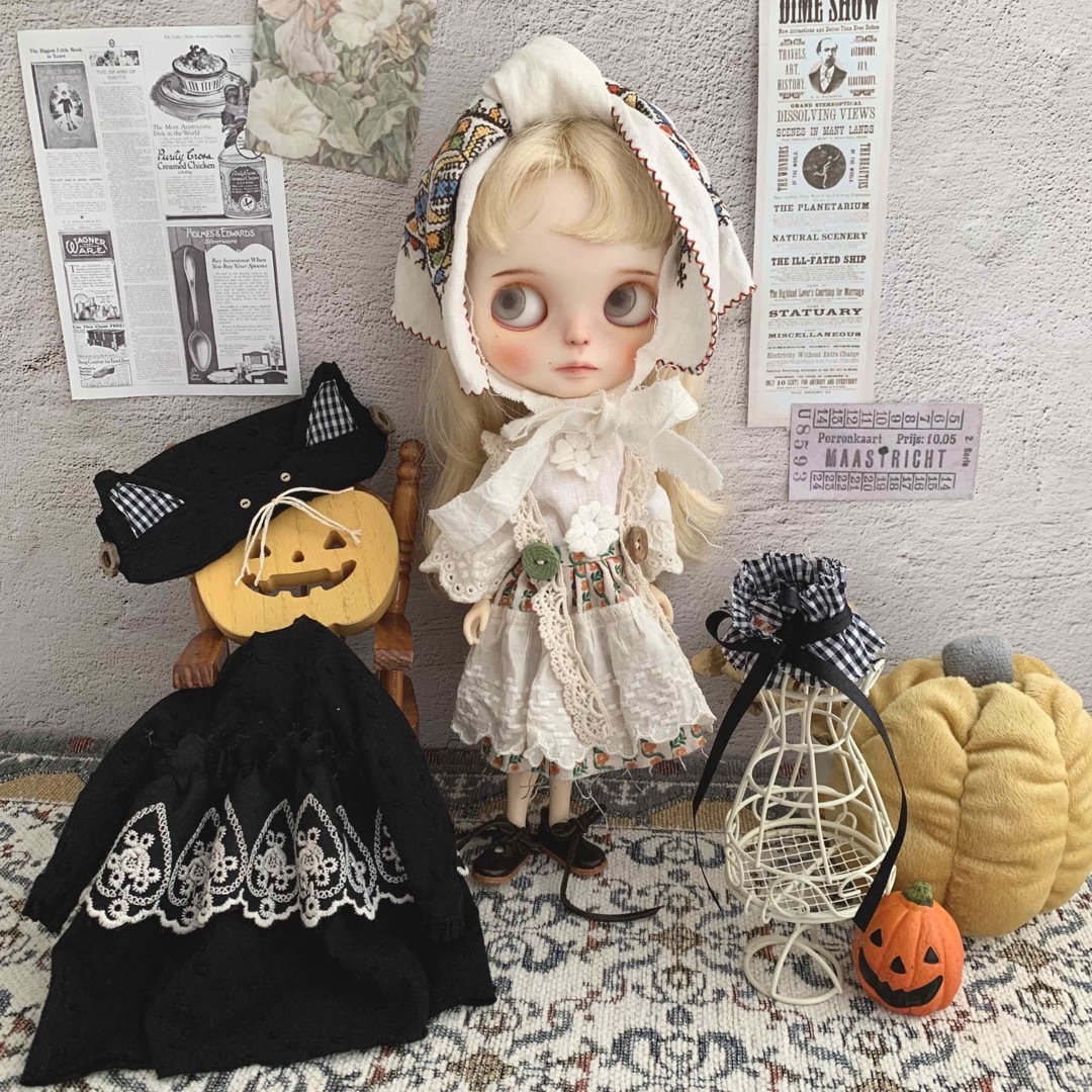 ブライス アウトフィット6点 ハロウィン blythe ドール服 ハンドメイド