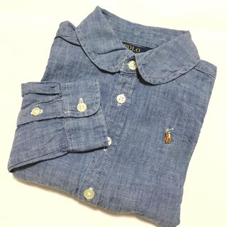 ポロラルフローレン(POLO RALPH LAUREN)の新品 5/115 ラルフローレン 丸襟ダンガリーシャツ(ブラウス)