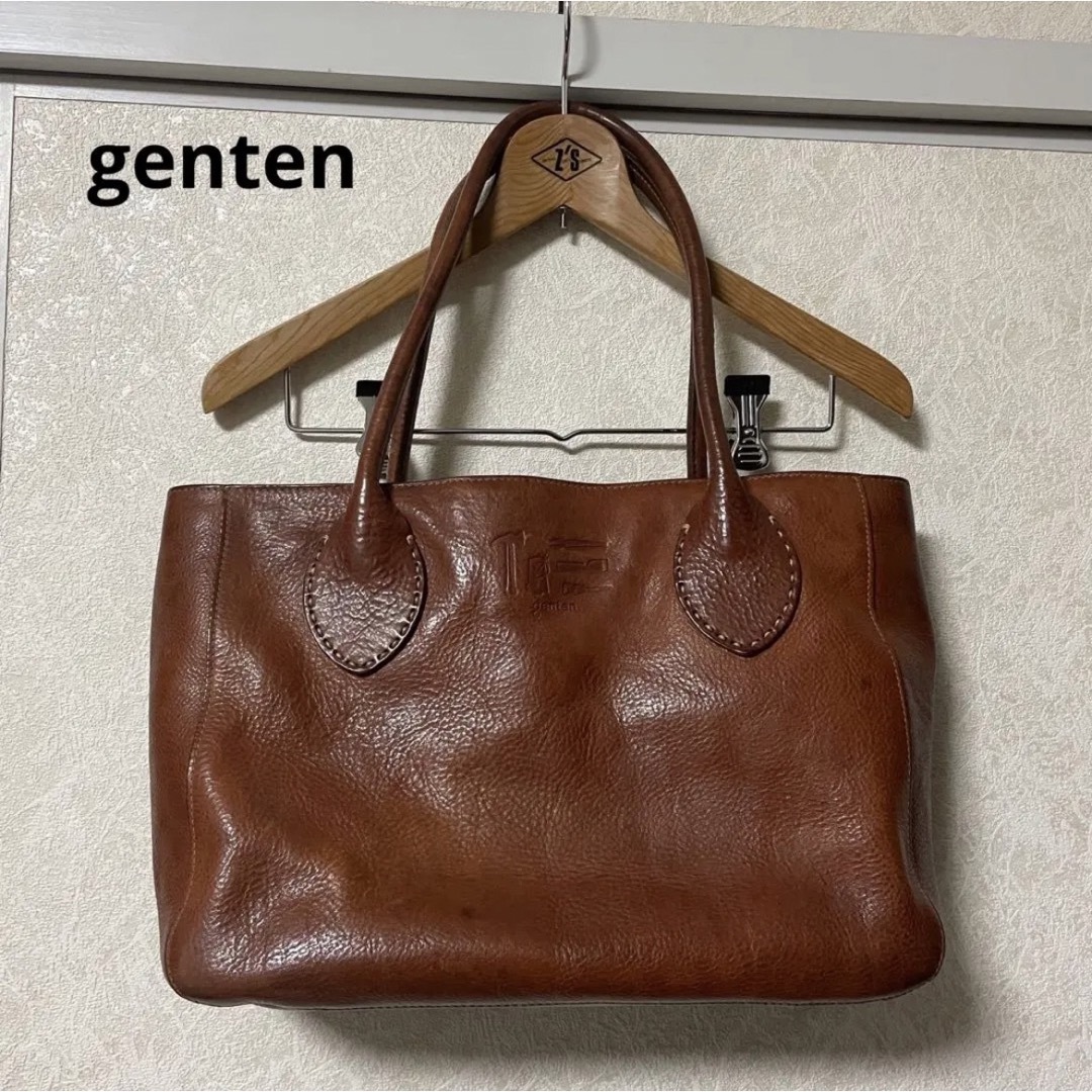 genten オールレザートート　ブラウン