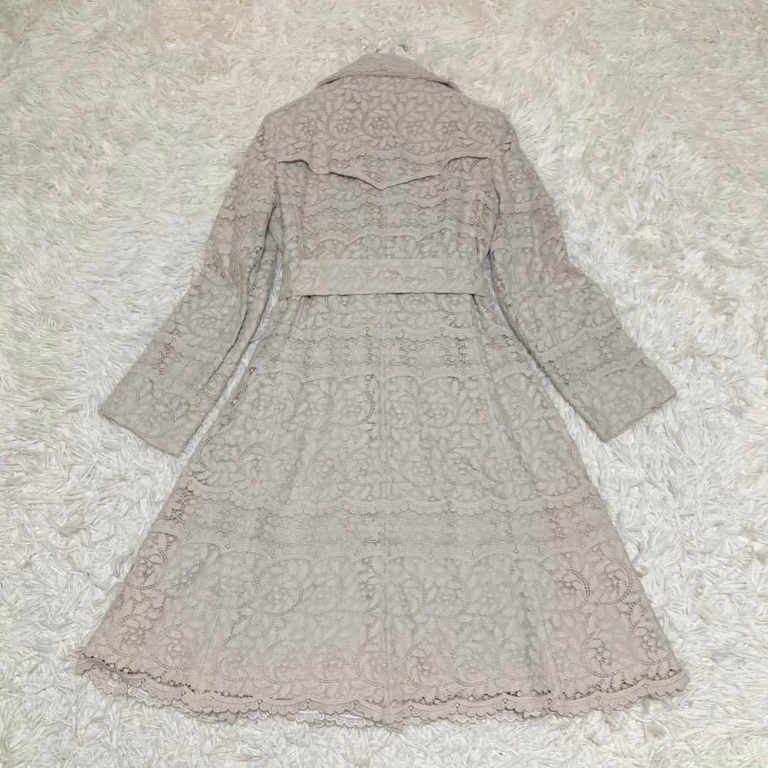 美品 グレースクラス トレンチコート 総レース 刺繍 ベルト 36 日本製