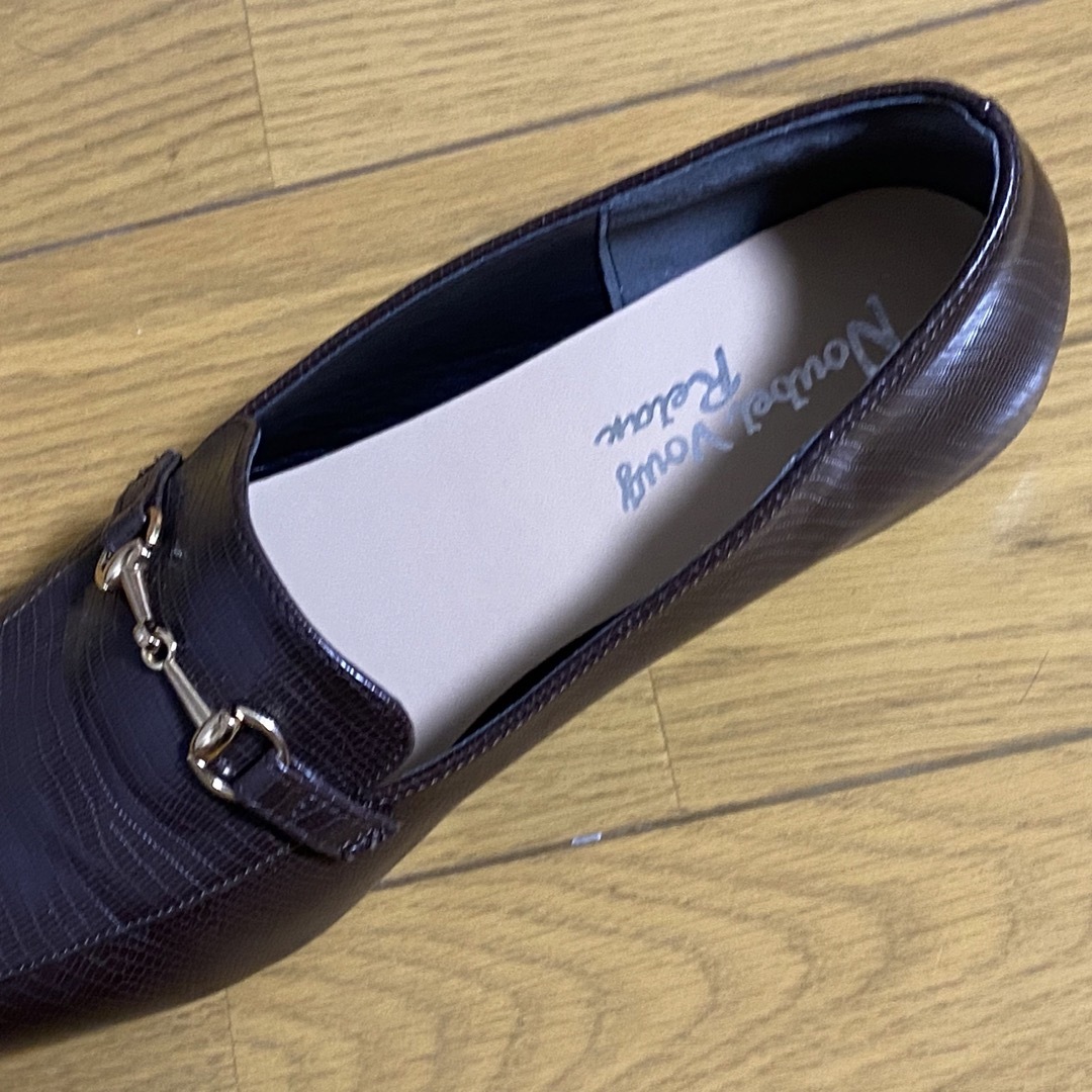 ヌーベルヴォーグ リラックス　リザード型押しビットローファーパンプス レディースの靴/シューズ(ローファー/革靴)の商品写真